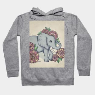 Little Elephant in soft vintage pastels Hoodie